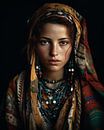 Fine art portret "Berber meisje" van Carla Van Iersel thumbnail