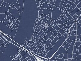 Karte von Venlo Centrum in Königsblau von De Kaartenwinkel