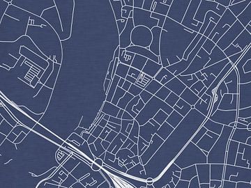 Kaart van Venlo Centrum in Royaal Blauw van Map Art Studio