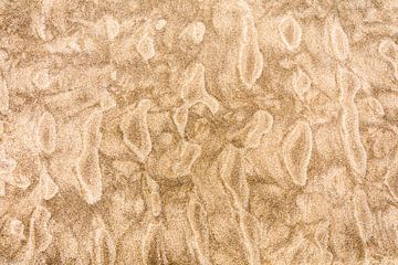 Abstract patroon op het strand in zand kleur van Lisette Rijkers