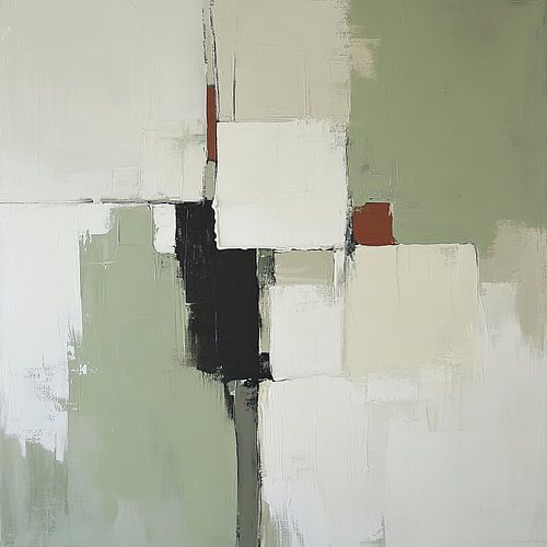 Abstraktes Grün | Echos von gedämpften Kontrasten