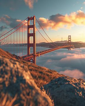 Blick auf die Golden Gate Bridge von fernlichtsicht