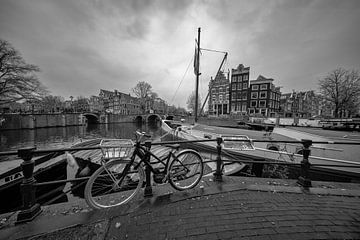 Brouwersgracht, hoek Prinsengracht Amsterdam van Peter Bartelings