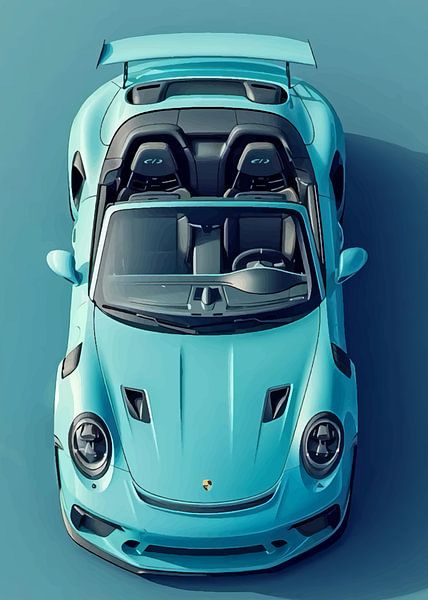 Sportwagen Blauw van bob rendy