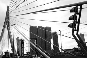 Erasmusbrücke Rotterdam Schwarz-Weiß