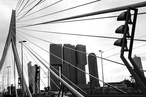 Pont Erasmus Rotterdam Noir Blanc