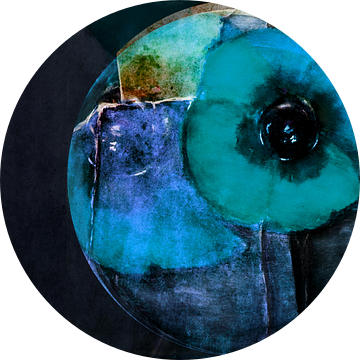 Nacht van de papaver - Blue Poppy van Christine Nöhmeier