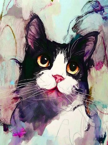 Cat portrait 7 pastel painting #cat by JBJart Justyna Jaszke