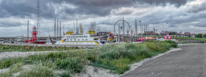 Panorama des Hafens von Harlingen