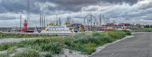 Panorama des Hafens von Harlingen von John Kreukniet