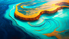 Landschap met kunstmatige kleuren