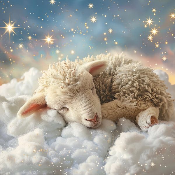 Sleeping lamb by Poster Art Shop