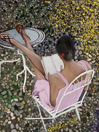 Lesen auf der Terrasse von Osheensgallery