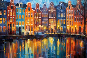 Avond in Amsterdam van Thea