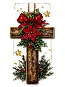Christmas cross by haroulita