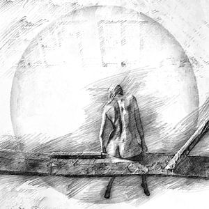 Leben in der eigenen Blase (Erotik, Zeichnung)