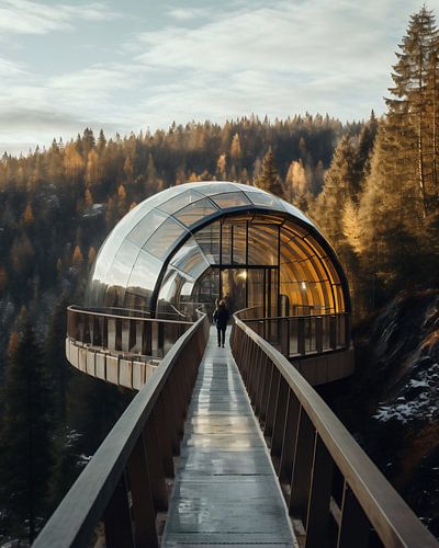 Tree top walk in autumn