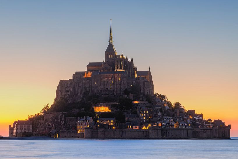 Sunset at Mont Saint-Michel in Normandy by Henk Meijer Photography