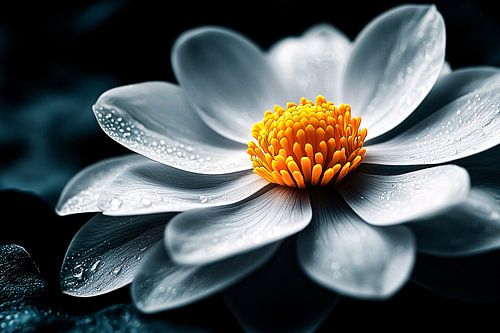 Realistische close-up van een bloem