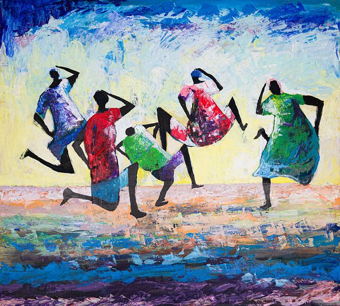 African dance by Abu Bakarr Mansaray on canvas, poster, wallpaper