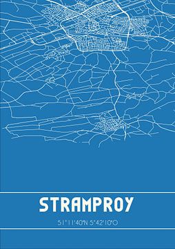 Blaupause | Karte | Stramproy (Limburg) von Rezona