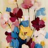 Fleurs abstraites aux couleurs douces sur But First Framing