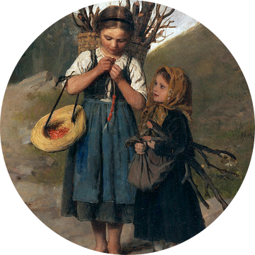 De kleine kreupelhoutverzamelaars, FRANZ VON DEFREGGER, 1872 van Atelier Liesjes