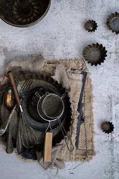 Antique baking utensils – still life