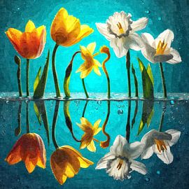 Tulips & daffodils - colours of renewal by Sabine Wagner