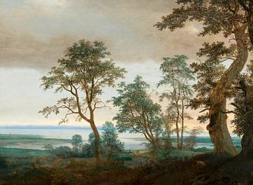 Flusslandschaft, gesehen durch die Bäume, Cornelis Vroom