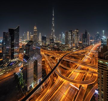 Dubai-skyline van Achim Thomae