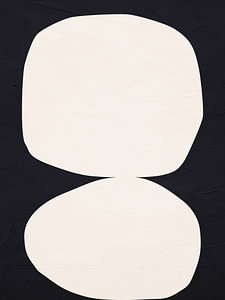 Organische abstrakte Kunst - Schwarz-Weiß-Töne