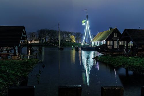 Shipyard site historic city port Woudrichem