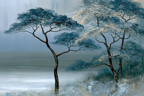 Silver and Blue