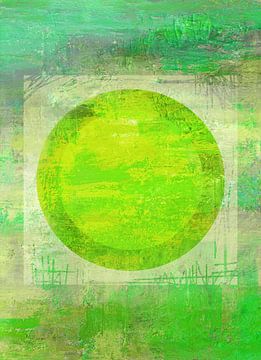 Droom - Cirkel groen Lichtgroen van Claudia Gründler