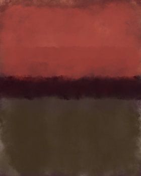 Rot, dunkelviolett, taupe. Farbfeldmalerei inspiriert von Mark Rothko.