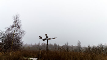 Moulin à vent en hiver