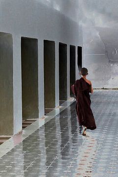 Monk in aisle by Affect Fotografie