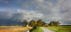 Herfst in Noord-Groningen (panorama) van Bo Scheeringa Photography