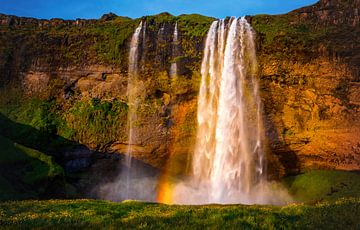 Wasserfall Seljalandsfoss in Island von Yvette Baur