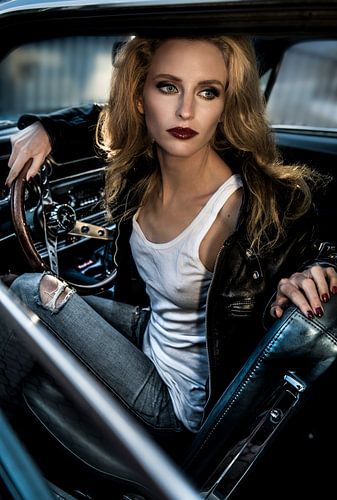Wachten om mijn 69' Ford Mustang achteruit te rijden van Peter Müller Photography