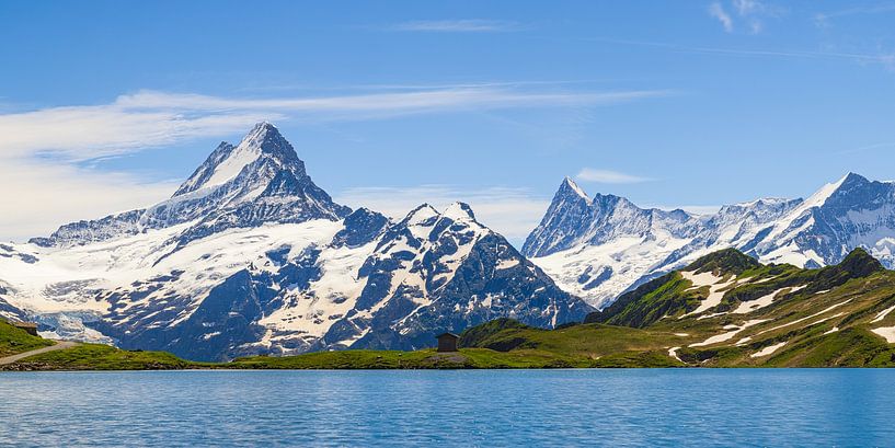 Panorama van de Bachalpsee, Zwitserland van Henk Meijer Photography