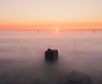 Beautiful foggy morning at Alkmaar, North Holland by Nick de Jonge - Skeyes