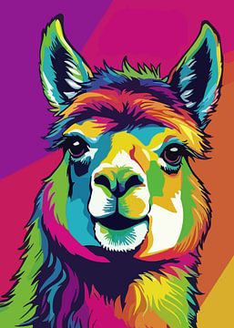 Alpaca Pop Art Stijl van MIROKKU