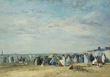 Strand von Trouville, Eugène Boudin