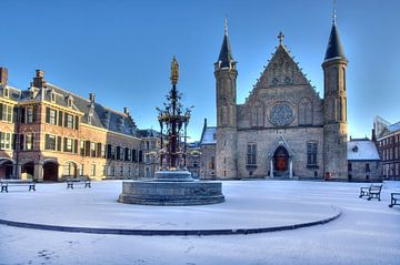 Binnenhof in de Sneeuw van Jan Kranendonk