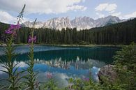 Karersee avec Latemar par Rudolf Brandstätter Aperçu