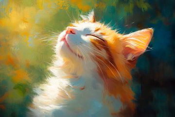 Sonnige Katze von Poster Art Shop