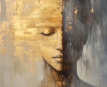 Impermanence and balance in gold and shades of grey by Color Square