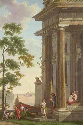 Arcadisch landschap met een groep kinderen, Jurriaen Andriessen